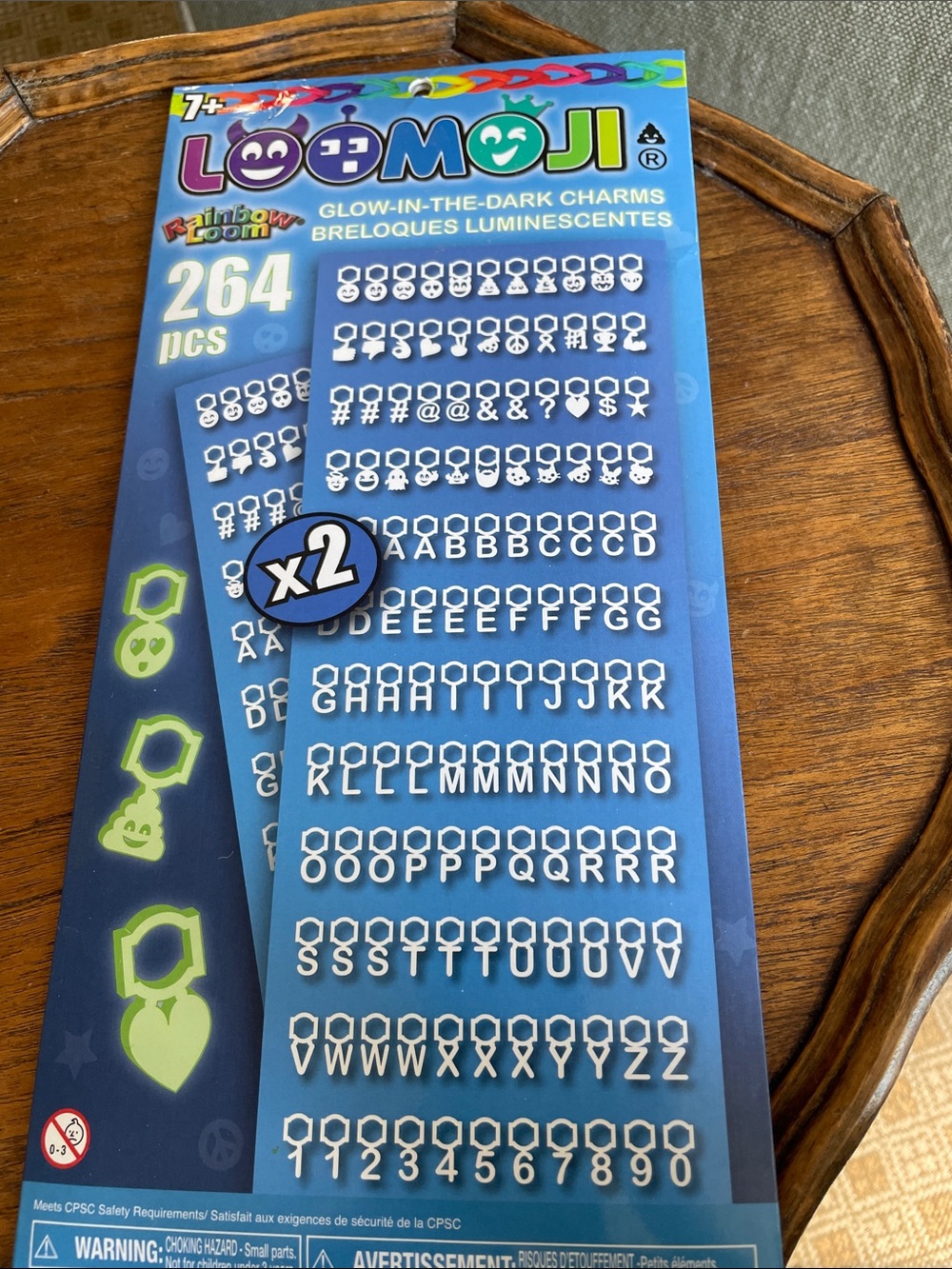 Rainbow Glow-In-The-Dark Charms Pack in Blue